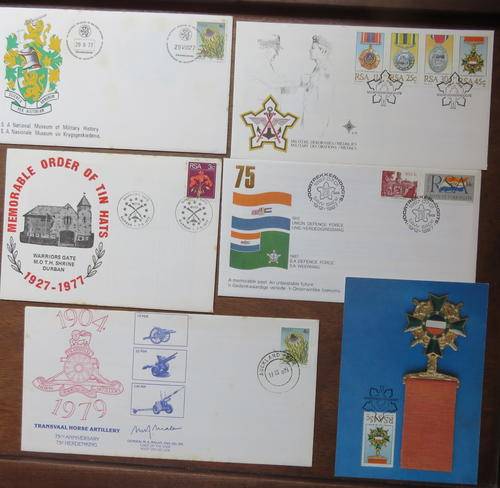 SADF SELECTION OF 4 F.D.C'S & ONE POSTCARD