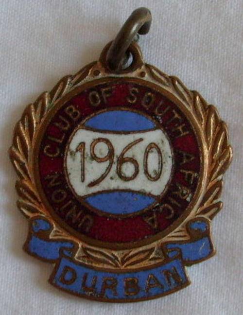 NO.1245 - 1960 UNION CLUB OF SOUTH AFRICA ENAMEL TOKEN NO. 2927