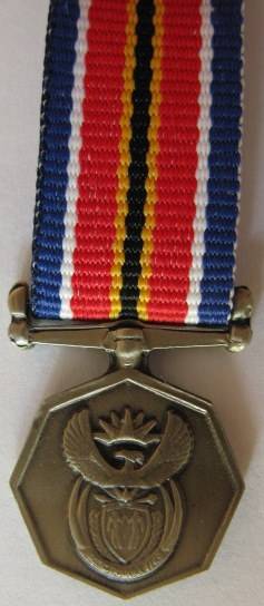 NO. 2200)   MINIATURE S.A.N.D.F. PEACE SUPPORT OPERATIONS MEDAL.