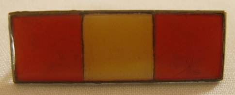 NO. 2648)  PERSONNEL BERET COLOUR BAR - ORIGINAL USED - 2 PINS.