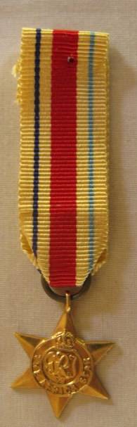 NO. 4332)  WW2 - AFRICA STAR - MINIATURE.