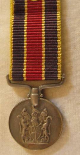 NO. 4304)  RHODESIA - POLICE RESERVE LONG SERVICE MEDAL -MINIATURE.