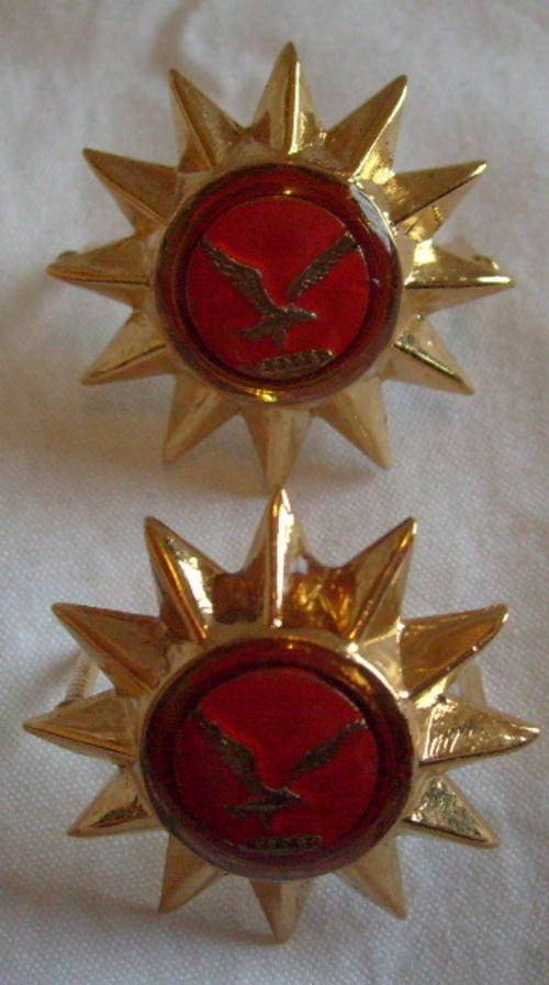 NAMIBIAN ARMY RANK BADGES BOTH WITH 2 PINS.