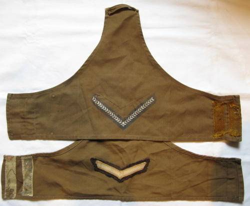 S.A. ARMY RANK SLIP-ON PAIR FOR LANCE CORPORAL - EMBROIDERED WORN 1970'S - EARLY 2000