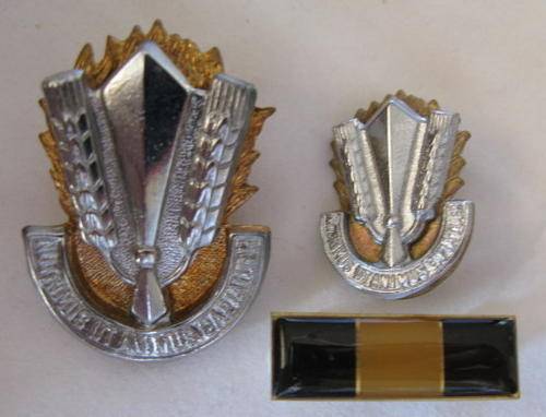 SA CATERING CORPS CAP & COLLAR & BERET BAR - LUGS INTACT
