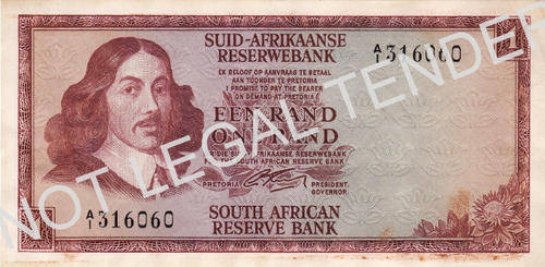G.RISSIK ONE RAND /EEN RAND EARLY ISSUE A1 CRISP UNCIRCULATED