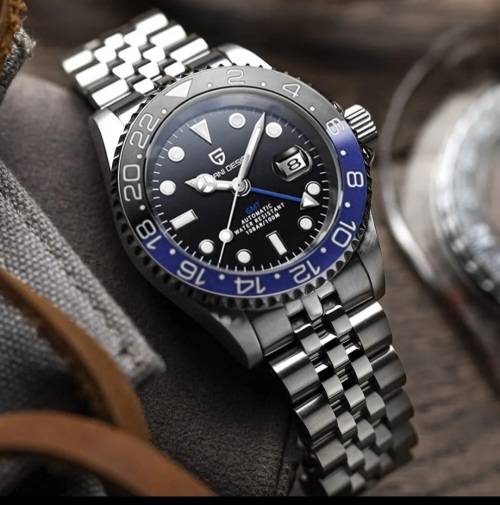 R6900!! Pagani GMT BATMAN AUTOMATIC SAPPHIRE CRYSTAL GLASS | LOADED!!