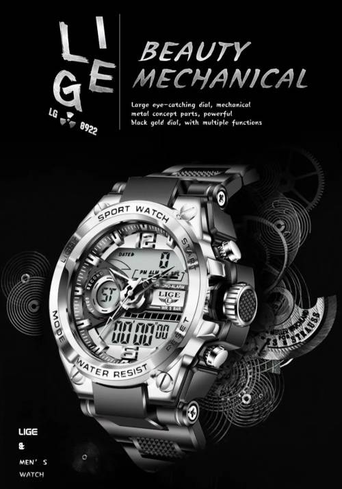 Stunner!! Latest LIGE GENTS SPORTWATCH NEW IN BOX