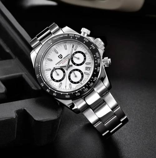 L@@K!! Pagani Design-Sapphire Crystal Speedway Seiko Chrono VK63 Mvt.