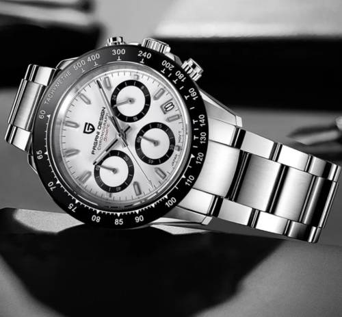 L@@K!! Pagani Design-Sapphire Crystal Speedway Seiko Chrono VK63 Mvt.