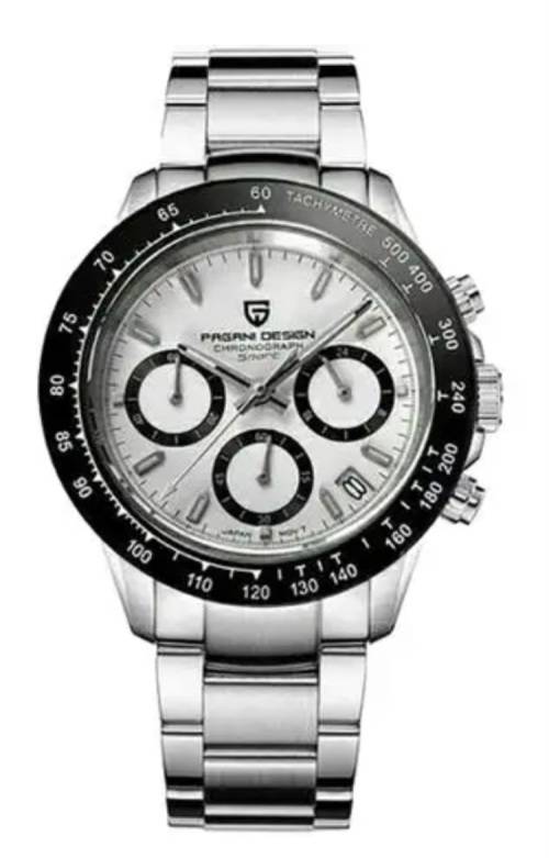L@@K!! Pagani Design-Sapphire Crystal Speedway Seiko Chrono VK63 Mvt.