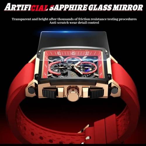 Breathtaking!! Lige Ferrari Red Street Sport Chronograph Gents watch!!