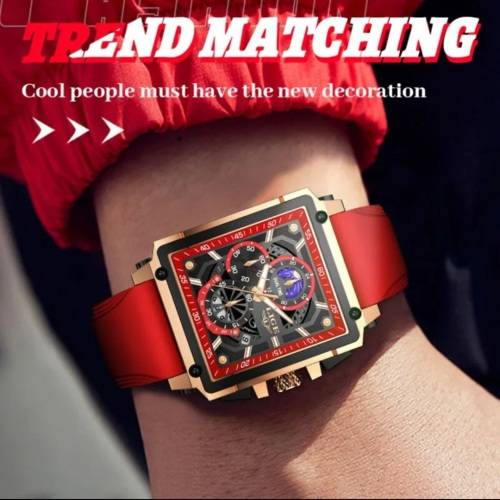 Breathtaking!! Lige Ferrari Red Street Sport Chronograph Gents watch!!