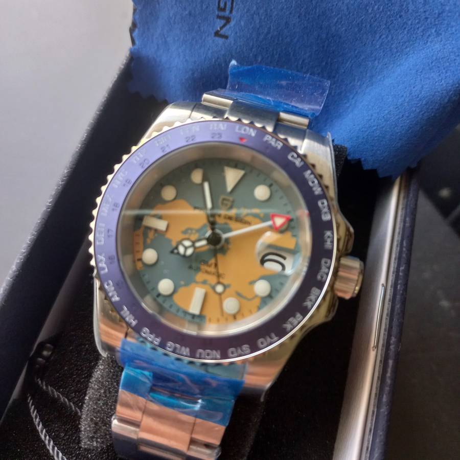 AUTOMATIC GMT PAGANI DESIGN WITH SEIKO TMI NH34A MVT+ORIGINAL BOX