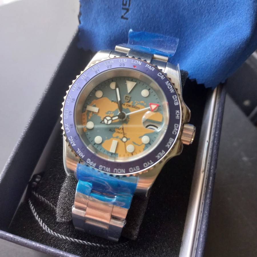 AUTOMATIC GMT PAGANI DESIGN WITH SEIKO TMI NH34A MVT+ORIGINAL BOX