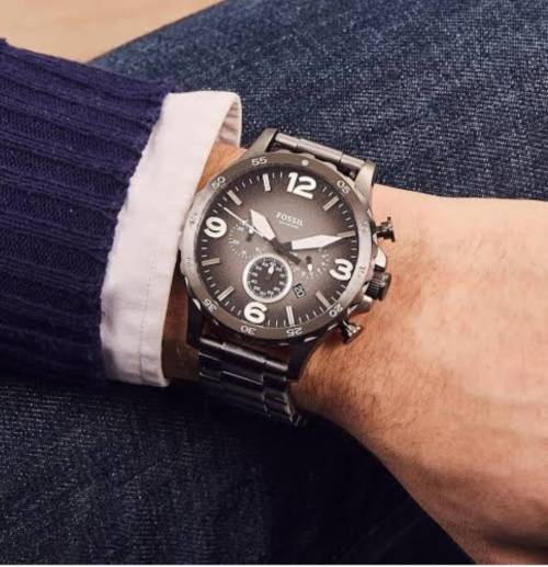 Fossil Nate 50mm Smoke Chronograph