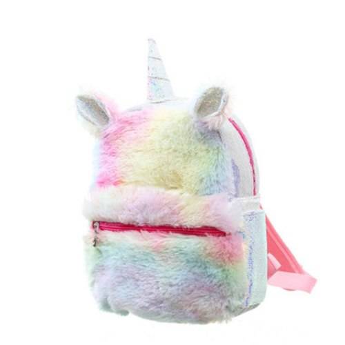 Fluffy unicorn backpack