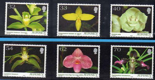 JERSEY 2004 "ORCHIDS" 5TH SERIES SET OF 6 UMM. SG 1143-48. CAT 9,50 POUNDS.