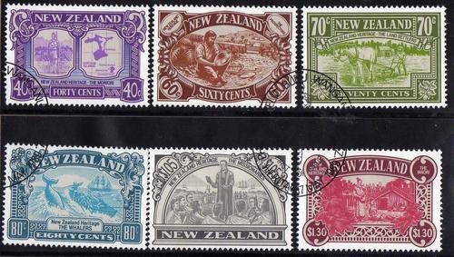 NEW ZEALAND 1989 `HERITAGE 2ND ISSUE - THE PEOPLE` SET OF 6 VFU. SG 1505-10. CAT 6,40 POUNDS.