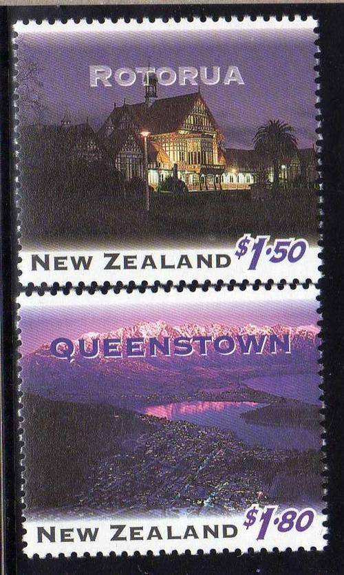 NEW ZEALAND 1995 "N.Z. BY NIGHT" SET OF 6 UMM. SG 1855-60. CAT 7,40 POUNDS.