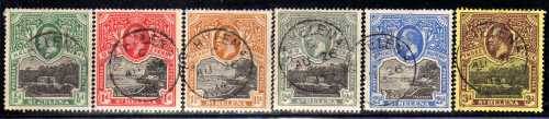 ST HELENA 1912-16 DEFIN PART SET OF 6 VFU. SG 72-77. CAT 33 POUNDS.