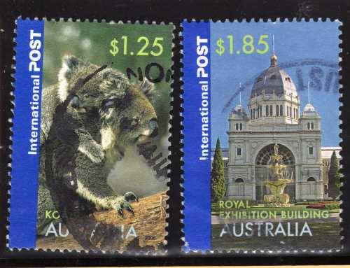 AUSTRALIA 2006 INTERNATIONAL GREETING STAMPS SET OF 2 VFU. SG 2638-39. CAT 4 POUNDS.