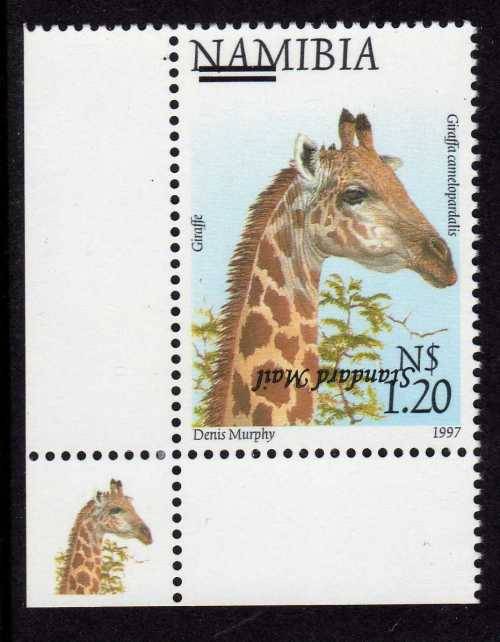 NAMIBIA 2007 N$1.20 OVERPRINTED "Standard Mail" UMM WITH VARIETY OVERPRINT INVERTED. SACC 579a.