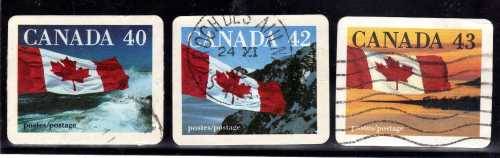 CANADA 1989 SET OF 5 SELF ADHESIVE STAMPS VFU. SG 1328-1328e. CAT 12,75 POUNDS.