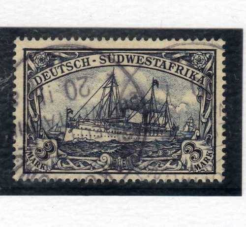 GERMAN SOUTH WEST AFRICA 1901 YACHT DEFIN SET OF 13 + SHADE OF 20Pfg VFU. SACC 13-25. CAT R5955.