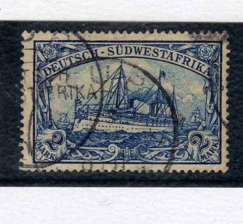 GERMAN SOUTH WEST AFRICA 1901 YACHT DEFIN SET OF 13 + SHADE OF 20Pfg VFU. SACC 13-25. CAT R5955.