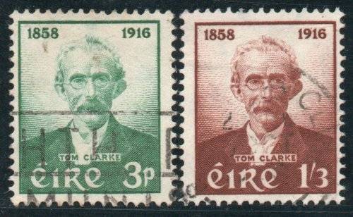 IRELAND 1958 `BIRTH CENT TOM CLARKE` SET OF 2 FINE USED. SG 172-3. CAT 11 POUNDS. (2013)