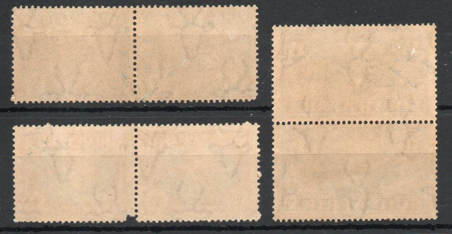 South Africa 1939 250th Anniv of Huguenot landing in SA set of 3 pairs umm. SACC 81-83. Cat R1100