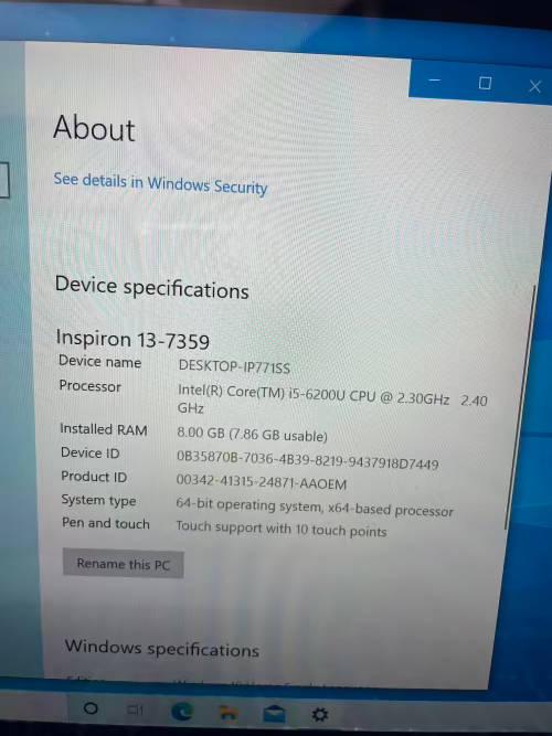Dell p57g laptop / TOUCH SCREEN/ FOLDABLE LAPTOP IN TABLET MODE/