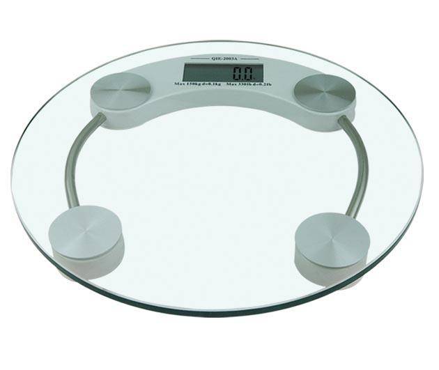 Personal Glass Digital Bathroom scale - Round in shape