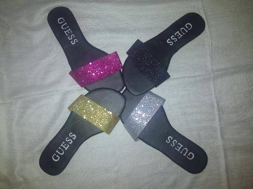 GUESS GLITTER SANDALS - STUNNING SILVER!!