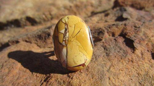 STERLING SILVER RING WITH GENUINE MOKITE GEMSTONE!!