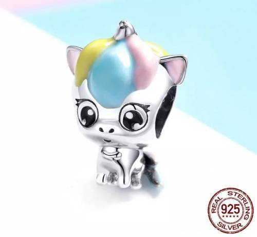 S925 Cute Unicorn Shape Charm fits Pandora Bracelets