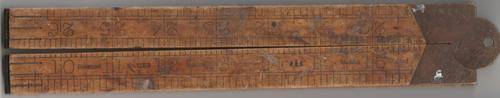Rabone Chesterman brass and wood ruler