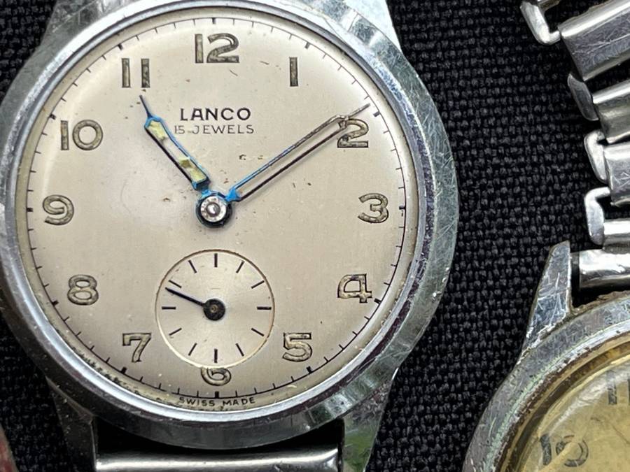 Vintage watches and clock. LANC & CYMA AMIC. NOT WORKING. For spares or repair.