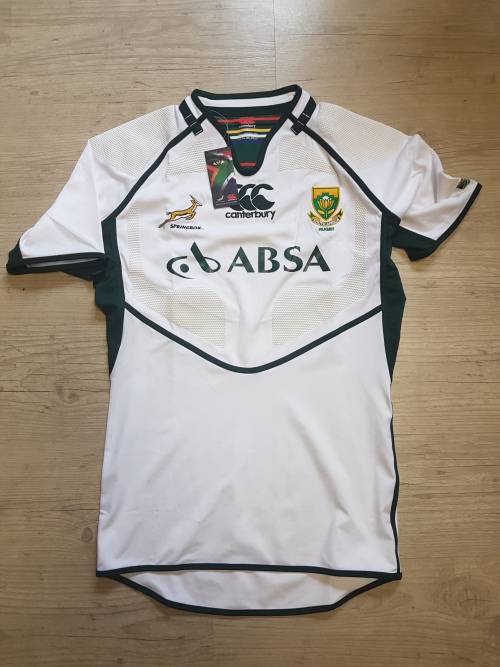 White SPringbok rugby jersey, Player issue ! very rare Black Friday