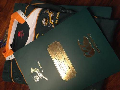 Limited edition  Rugby Jersey with signed Captains