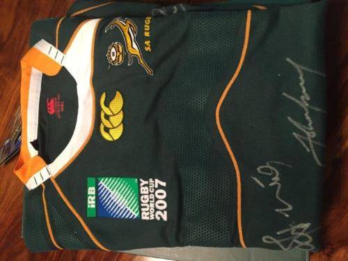 Limited edition  Rugby Jersey with signed Captains