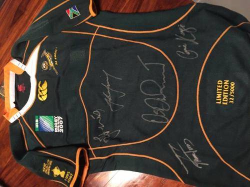 Limited edition  Rugby Jersey with signed Captains