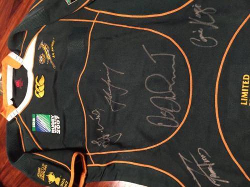 Limited edition  Rugby Jersey with signed Captains
