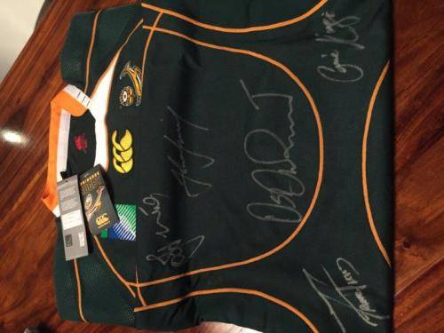 Limited edition  Rugby Jersey with signed Captains