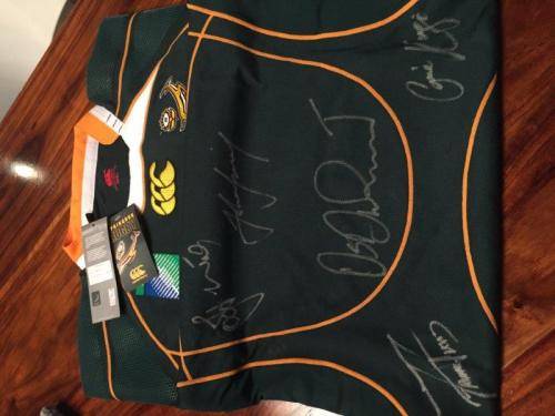 Limited edition  Rugby Jersey with signed Captains
