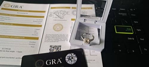 Shiny 1CT Moissanite Square Rings For Women S925 Sterling Silver Wedding Jewelry Size 5.5#