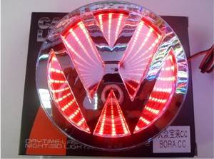 VW GOLF mk4, 3D LED DOUBLE COLOUR LIGHT UP REAR BADGE,11CM,free tracked posting