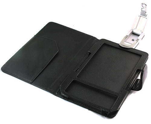 Black Leather Case Wallet Cover For Kindle 3,With LED Light,free tracked posting.