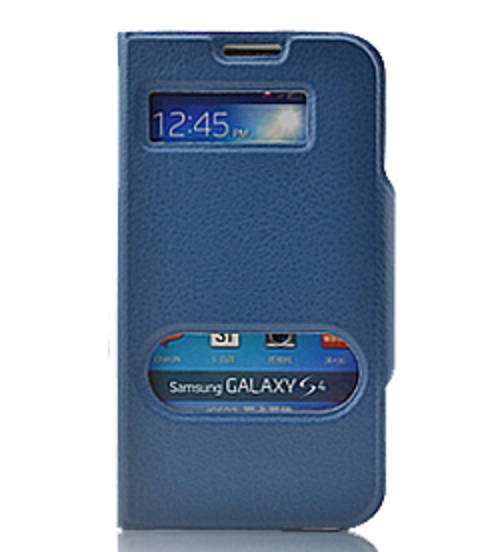 View Cover Cellphone Case Cellphone Cover Stand For Samsung Galaxy S4 I9500 - Blue